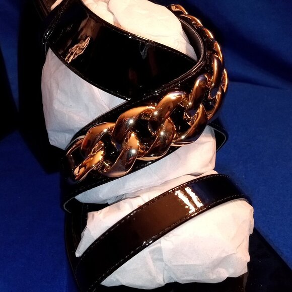 AZALEA WANG KRISS KROSS  MY OWN LANE CHUNKY SANDAL IN BLACK ( BRAND NEW !!!! ) - Picture 7 of 8